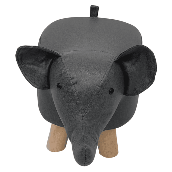Taburet în formă de elefant, gri/natural, BALBO-poza 8-Dacenergy.ro