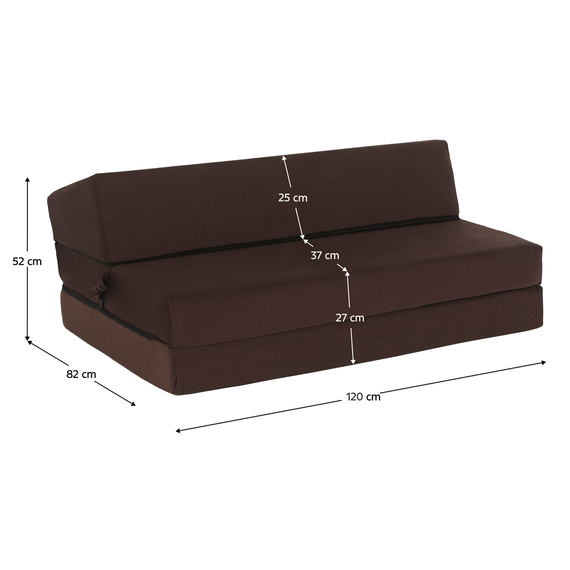 Saltea pliabilă/fotoliu extensibil, 2 in 1, maro, VEDIS-poza 5-Dacenergy.ro