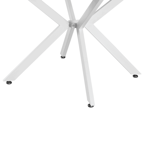 Masă extensibilă de dining, albă, 100x100-140x75 cm, ABERO TIP 1-poza 2-Dacenergy.ro