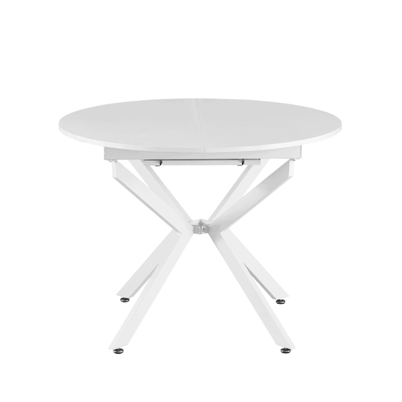 Masă extensibilă de dining, albă, 100x100-140x75 cm, ABERO TIP 1-poza 3-Dacenergy.ro