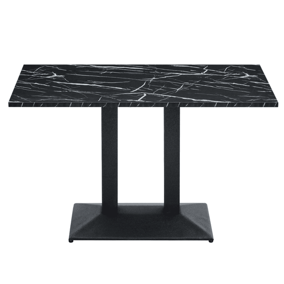 Masă de sufragerie bistro, marmură neagră/negru, 120x60 cm, RINALDO TYP 2-poza 3-Dacenergy.ro