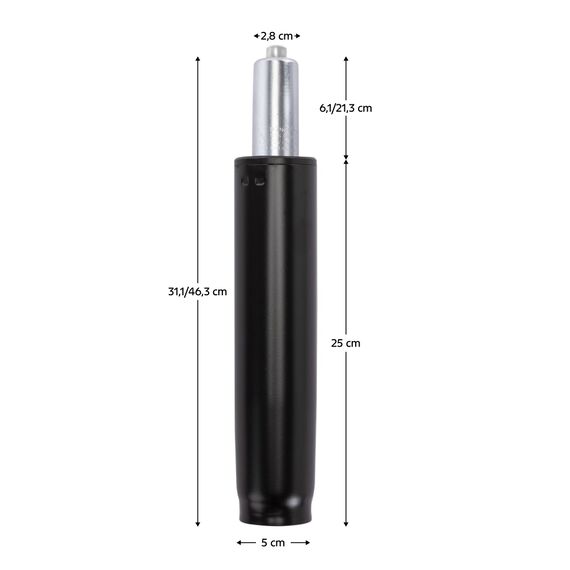 Piston cu gaz, negru, lungime 46,3 cm, 150 kg, PISTON TYP 5-poza 2-Dacenergy.ro