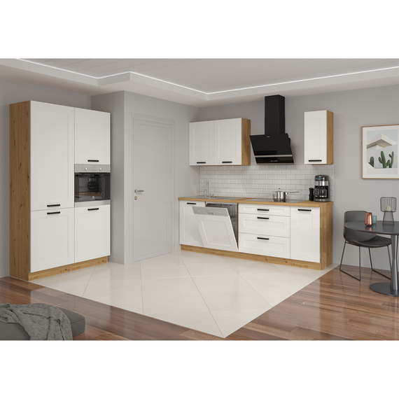 Uşă pentru maşină de spălat vase, albă/stejar artizan, LULA ZM 713x596-poza 2-Dacenergy.ro