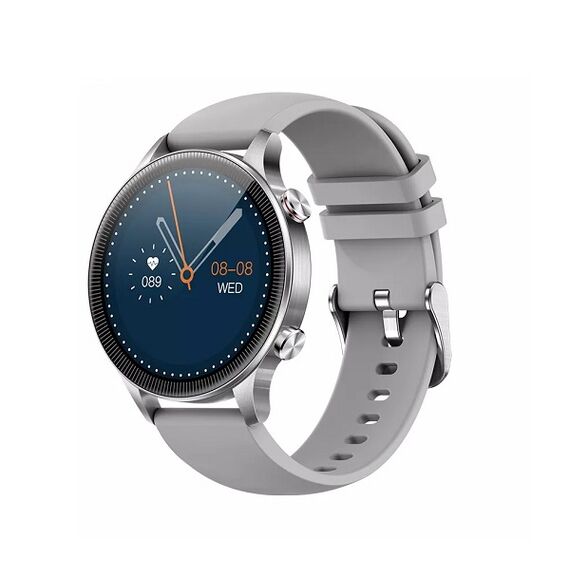 Ceas SmartWatch DacEnergy©, ecran tactil 1.32 inch, Android/ios, monitorizare ritm cardic, somn, memento sedentar, moduri sportive, gri-Dacenergy.ro