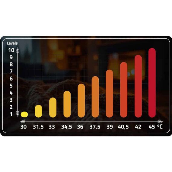 Patura electrica, 100% PE, groasa, pufoasa, controler cu display LCD, 10 niveluri de control al temperaturii, protectie la supraincalzire, aproximativ 45℃, 160 W, 180 x 160 cm, bej-poza 2-Dacenergy.ro