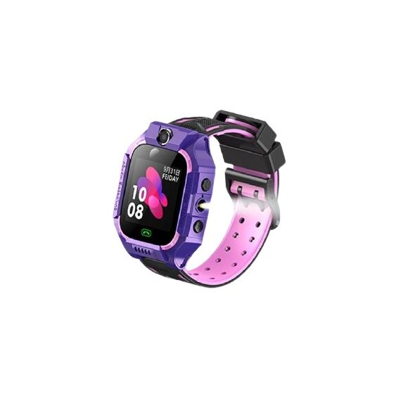 Ceas smartwatch copii DacEnergy©, ecran tactil de 1.44 inch, GPS, buton SOS, buton apel lateral, vorbire bidirectionala, alarma, laterna, monitorizare spion, culoare mov-poza 2-Dacenergy.ro