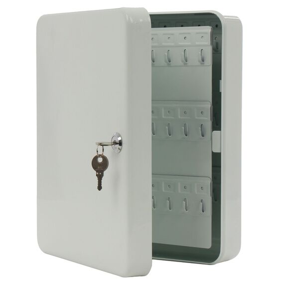 Caseta pentru chei DacEnergy©, confectionata metal, pentru 93 de chei, 24.5 x 30 x 8.5 cm, alba-poza 2-Dacenergy.ro