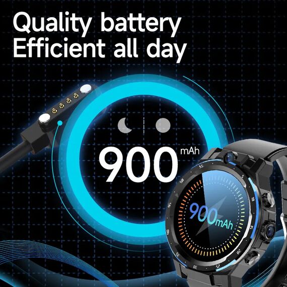 Ceas inteligent DacEnergy©, Android 9.1, 1,43 inchi, bateria 900 mAh, Bluetooth, 6G RAM +128GB ROM, camera duala, baterie 900 mAh mAh-poza 4-Dacenergy.ro