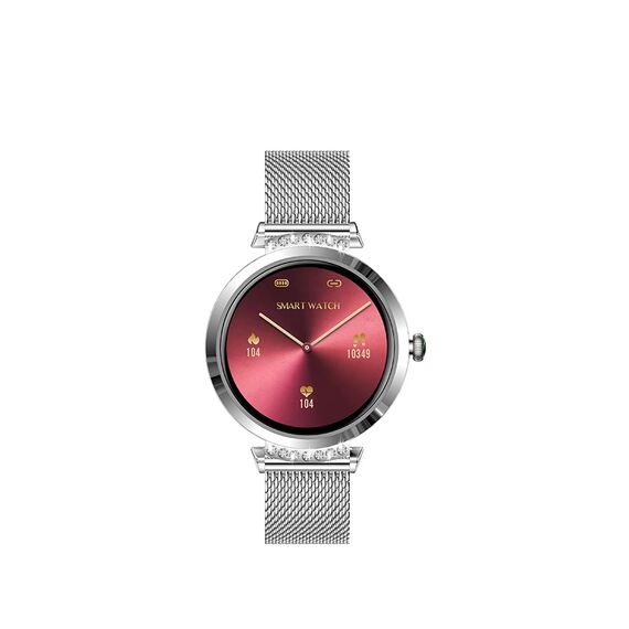 SmartWatch DacEnergy©, monitorizare fitness, Android ios, monitorizare ritm cardiac, tensiune arteriala, rezistent la apa, baterie 150mAh, 1.09 inch IPS 240*240, argintiu-poza 4-Dacenergy.ro