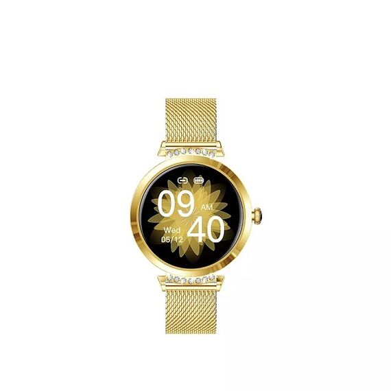 SmartWatch DacEnergy©, monitorizare fitness, Android ios, monitorizare ritm cardiac, tensiune arteriala, rezistent la apa, baterie 150mAh, 1.09 inch IPS 240x240, auriu-poza 4-Dacenergy.ro