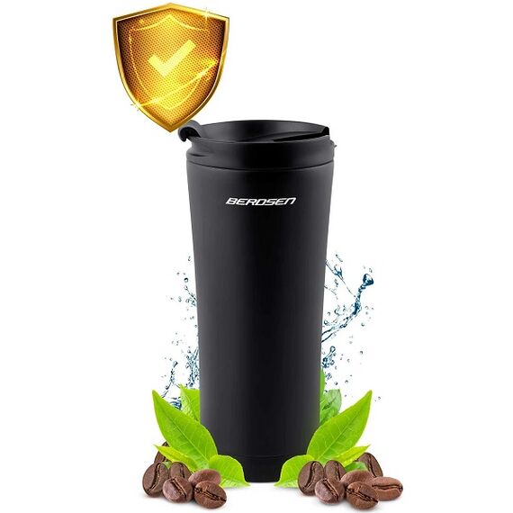 Termos, fabricat din otel inoxidabil,capac strans, forma ergonomica, capacitate 470 ml, negru-poza 6-Dacenergy.ro