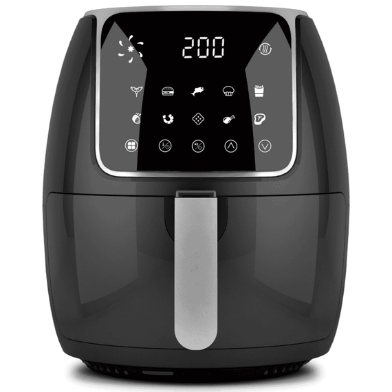 Friteuza cu aer cald / airfryer, control tactil digital, protectie la supraincalzire, timer, oprire automata, 12 programe automate, 3.5l, 1500 W, 31 x 26.5 x 31 cm, negru-Dacenergy.ro