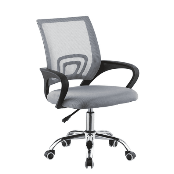 Scaun birou ergonomic DacEnergy©, sezutul cu burete si mesh, design simplu si modern, greutate suportata 100 kg, inaltimea 84-94 cm, gri si negru, Culoare: Gri, Negru-Dacenergy.ro