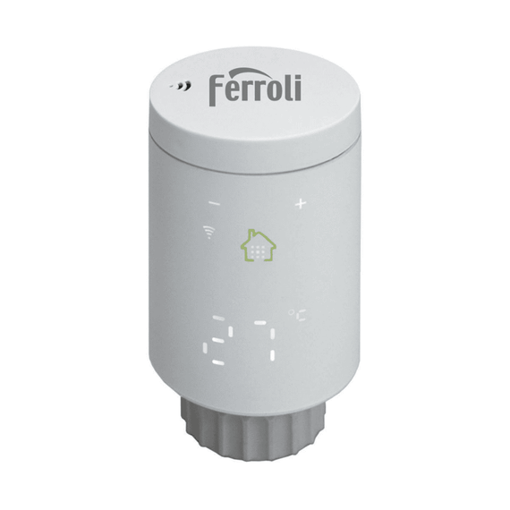 Kit controler gateway si 8 capete termostat smart pentru calorifer Ferroli, Wi-Fi, control de la distanta, siguranta pentru copii, detectare fereastra deschisa, afisaj digital, programabil, alb, Numar piese: 9-poza 2-Dacenergy.ro