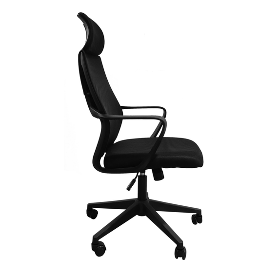 Scaun birou ergonomic DacEnergy©, structura din plastic, sezut si spatar acoperite cu mesh, inaltime ajustabila 118 - 128 cm, rotativ, negru-poza 2-Dacenergy.ro