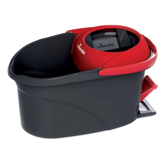 Mop rotativ microfibra cu coada telescopica si galeata cu separator, pedala cu sistem de stoarcere, din microfibre, H130 cm-poza 3-Dacenergy.ro