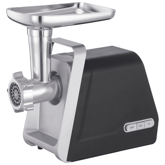 Masina de tocat carne, electrica, Paxton, 1500 W, 1 treapta de putere, 3 site pentru tocare, functie Reverse, accesorii pentru carnati si kebbe, suc de rosii, 4 accesorii pentru razuire, negru si argintiu-poza 9-Dacenergy.ro