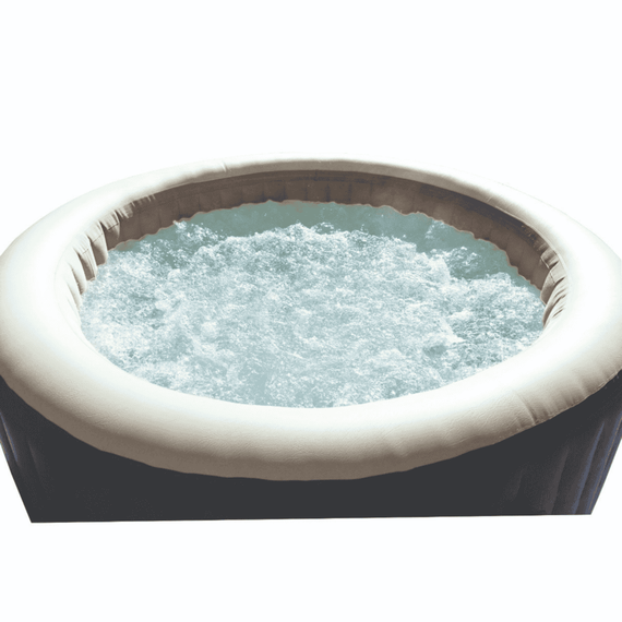 Piscina gonflabila cu hidromasaj Intex, 4 persoane, capac termoizolant pentru mentinerea temperaturii apei, dozator chimic plutitor, cartus filtrare, sistem de umflare automat, 180 x 66 cm, albastru-poza 5-Dacenergy.ro