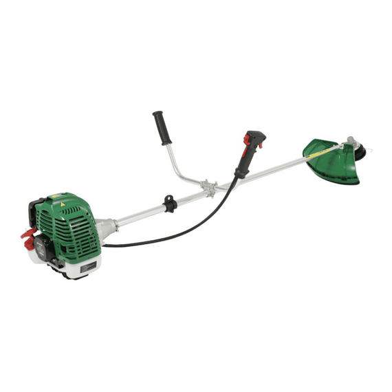 Motocoasa pe benzina, 2 timpi, putere de 2.99 CP, 2.2 kW, pornire manuala, cutit pentru iarba si fir, curea de umar, amestec benzina si ulei-poza 3-Dacenergy.ro