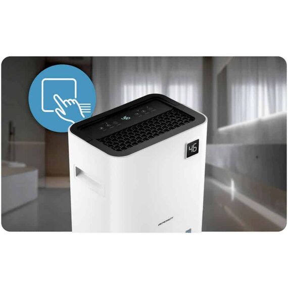 Dezumidificator, cu compresor, afisaj, panou de control tactil, higrostat, filtru de particule, cronometru de 24 de ore, dezumidificare, dezumidificare continua, uscare rufe, Wi-Fi, 140 m³/h, 20 l/24 h-poza 6-Dacenergy.ro