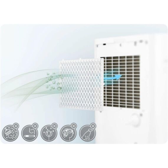 Dezumidificator, cu compresor, afisaj, panou de control tactil, higrostat, filtru de particule, cronometru de 24 de ore, dezumidificare, dezumidificare continua, uscare rufe, Wi-Fi, 140 m³/h, 20 l/24 h-poza 10-Dacenergy.ro