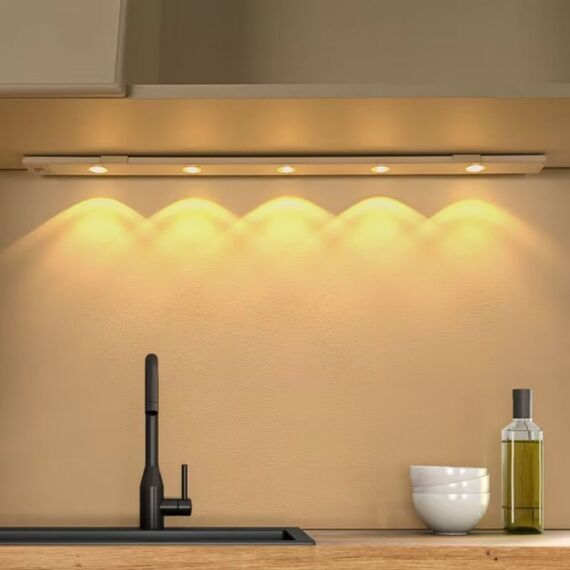 Corp de iluminat liniar LED, cu un senzor de miscare, lumina calda, neutra si rece, 1W, 105lm, senzor de miscare, 605 x 40 x 10 mm, alb-poza 3-Dacenergy.ro