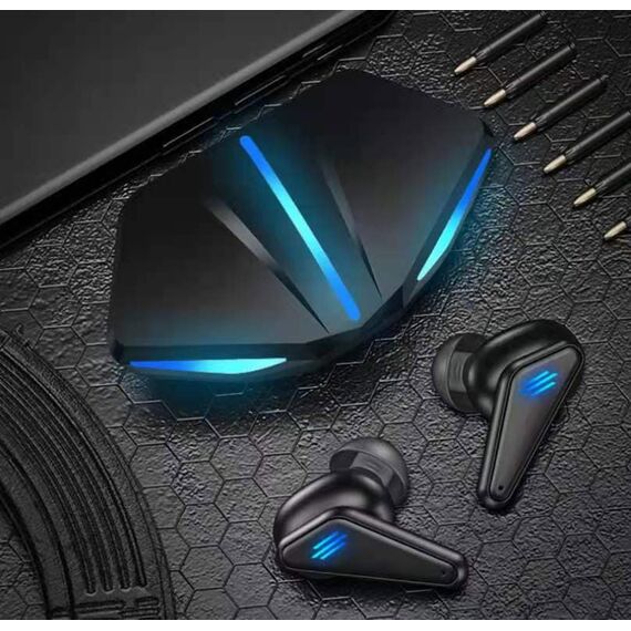 Casti gaming DacEnergy©, Bluetooth 5.0, Wireless, stereo la 360 de grade, microfon incorporat, IPX5 Impermeabil, design ergonomic, culoare negru-poza 5-Dacenergy.ro