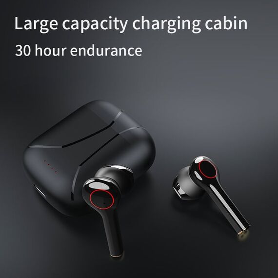 Casti Bluetooth Wireless DacEnergy©, touch control, rezistente la apa, microfon incorporat, culoare negru-poza 7-Dacenergy.ro