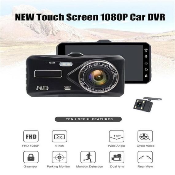 Camera auto si card de memorie DacEnergy©, video 1080 P full HD, night vision, G Senzor, detectie miscare, monitor parcare-poza 9-Dacenergy.ro
