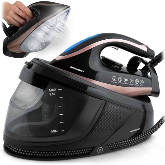 Statie de calcat cu abur, talpa ceramica cu micro-canale, autocuratare, protectie la supraincalzire, rezervor de apa de 1500 ml, abur vertical, reglare temperatura, oprire automata, 3000 W-poza 10-Dacenergy.ro