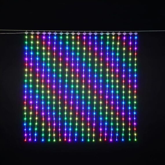Instalatia smart de Craciun DacEnergy©, forma de turturi, efect spectaculos, 400 LED-uri RGB multicolore, 2 x 2 m, 9 functii, aplicatie iDeal LED, cu telecomanda, interior si exterior-poza 5-Dacenergy.ro