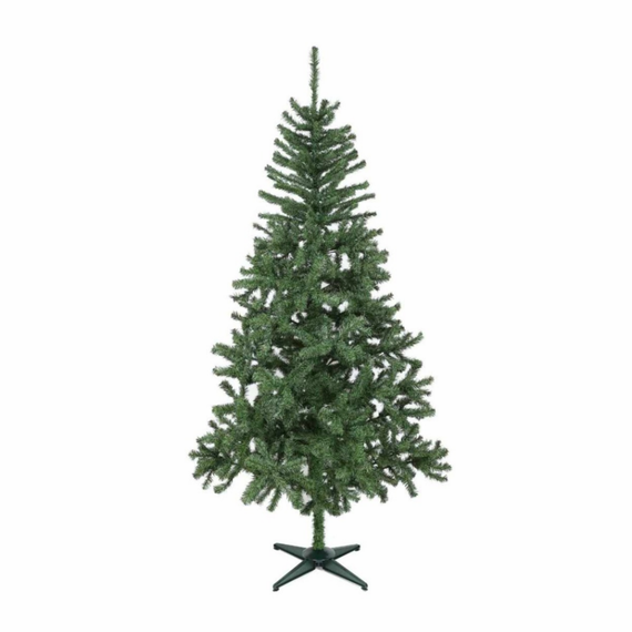 Brad de Craciun DacEnergy©, confectionat din PVC, verde, 180 cm, 441 de varfuri, cu suport-Dacenergy.ro