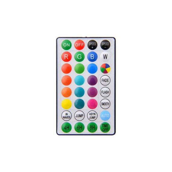 Brad artificial cu fibra optica de Craciun DacEnergy©, cu fructe rosii si conuri de pin, 32 LED-uri RGB, telecomanda, 24 de functii, 270 de varfuri, inaltime de 210 cm, verde-poza 3-Dacenergy.ro