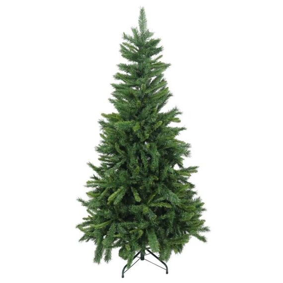 Brad artificial de Craciun DacEnergy©, confectionat din PVC, inaltimea de 210 cm, 980 de varfuri, culoarea verde, cu suport de metal-Dacenergy.ro