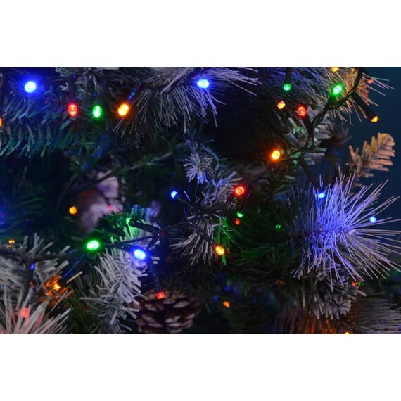 Instalatie brad Craciun DacEnergy©, 700 LED-uri cu lumina multicolore, 6 W, lungimea de 14 metri, controler, 8 jocuri de lumini, interior / exterior-poza 3-Dacenergy.ro