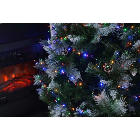 Instalatie brad Craciun DacEnergy©, 700 LED-uri cu lumina multicolore, 6 W, lungimea de 14 metri, controler, 8 jocuri de lumini, interior / exterior-poza 4-Dacenergy.ro