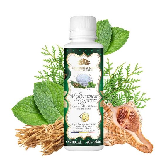 Parfum rufe concentrat Cashmere Aroma Mediterranean Cypress, parfum elegant si persistent, 200 ml, 40 spalari, Parfum: Mediterranean Cypress-poza 2-Dacenergy.ro