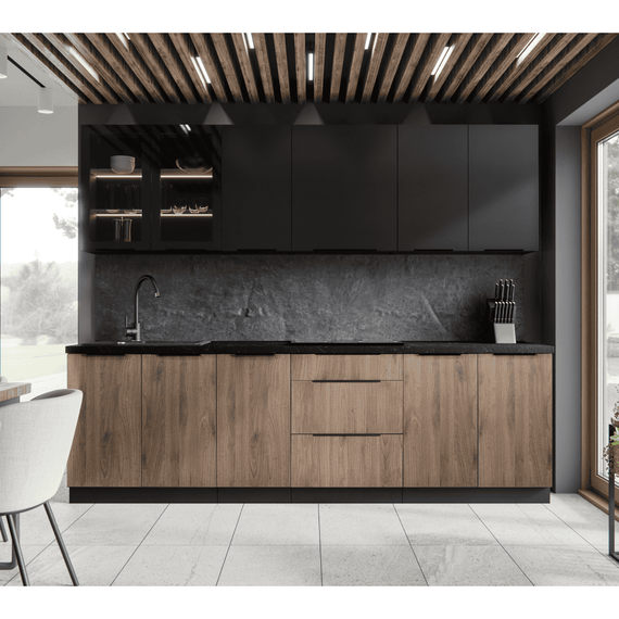 Dulap înalt, pentru cuptor, negru, SIBER 60 DP-210 2F-poza 7-Dacenergy.ro