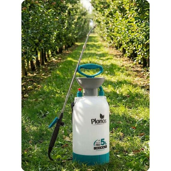 Pompa de stropit manuala, material PE durabil, lance reglabila pana la 83 cm, palnie incorporata, curea de umar intarita, reglabila, 2, 76 bari, 5 litri, albastru-poza 13-Dacenergy.ro