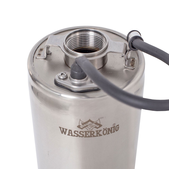 Pompa submersibila ape curate Wasserkonig, realizata din PPO si inox, debit maxim 110 l/min, inaltime maxima de refulare 83 m, puterea 1900 W, 215 x 180 x 630 mm-poza 2-Dacenergy.ro