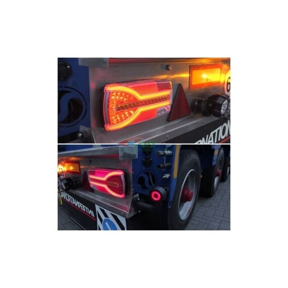 Lampa stop 305x132, 7 functii, ceata, mers inapoi, semnalizare dinamica, mufa 7 pini, stanga, incolor Cod: LZD 2302-poza 2-Dacenergy.ro