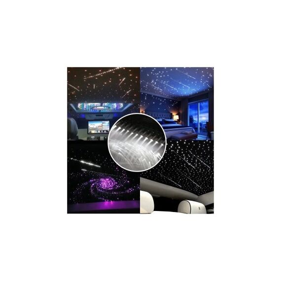 Kit fibra optica LED RGB+W plafon instelat cu efect meteorit (Stea Cazatoare) 450fire ,3m 12V   Cod: HH-45013-poza 3-Dacenergy.ro