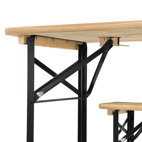 Set de bere 1+2, lemn/metal, natural/negru, LORIS-poza 5-Dacenergy.ro