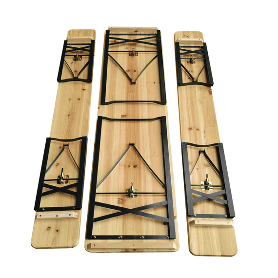 Set de bere 1+2, lemn/metal, natural/negru, LORIS-poza 2-Dacenergy.ro