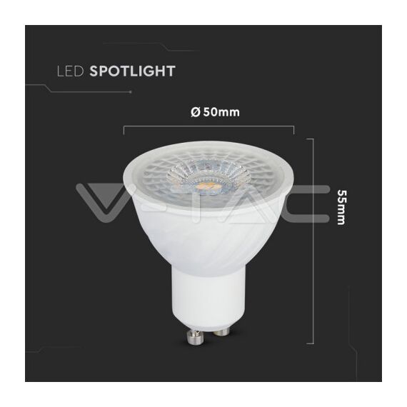 Spot LED Cip SAMSUNG GU5.3 6.5W MR16 Lentilă de Plastic 110` 6400K COD:206-poza 2-Dacenergy.ro