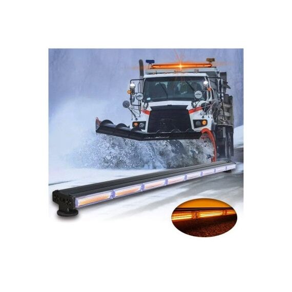 Rampa girofar proiector LED COB stroboscopic lumina portocalie 12 24V baza magnetica Cod: AS-COB-7-4S-poza 10-Dacenergy.ro