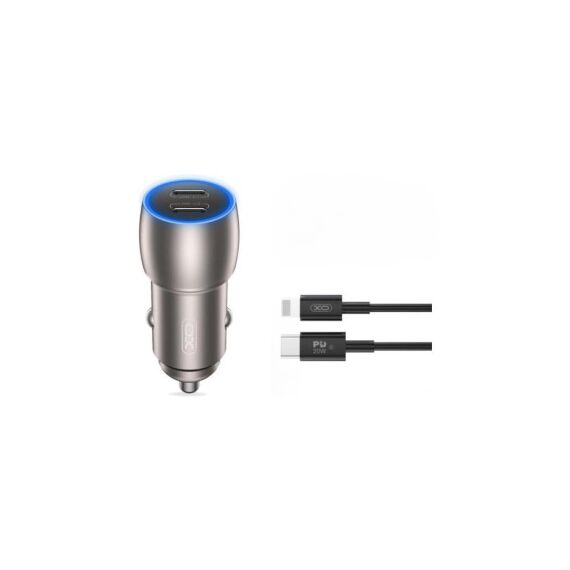 Incarcator auto SMART Quick charge USB PD 40W type C +cablu lightning compatibil Iphone  Cod:XO-CC51-Q189A-Dacenergy.ro