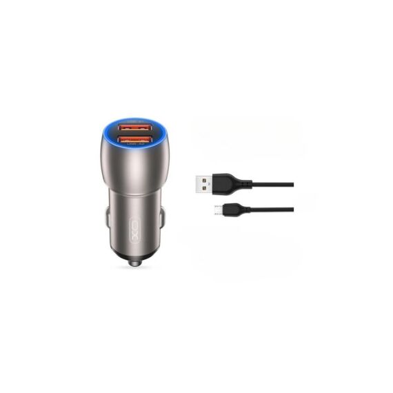Incarcator auto SMART Quick charge USB QC3.0 36W + cablu Micro USB Cod: XO-CC52B-Dacenergy.ro