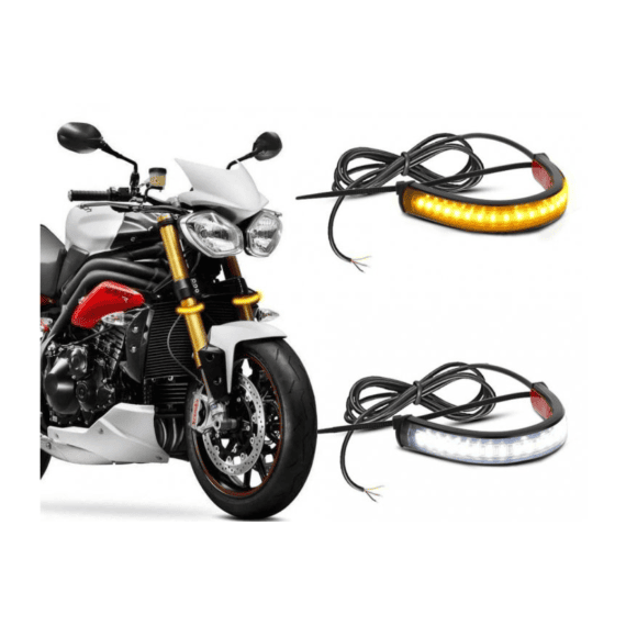 Set banda DRL 12.5cm 12V cu functie de semnalizare dinamica. COD: 8260064​-Dacenergy.ro