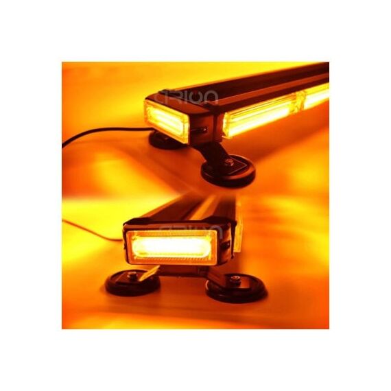 Rampa girofar proiector LED COB stroboscopic lumina portocalie 12 24V baza magnetica Cod: AS-COB-7-4S-poza 4-Dacenergy.ro